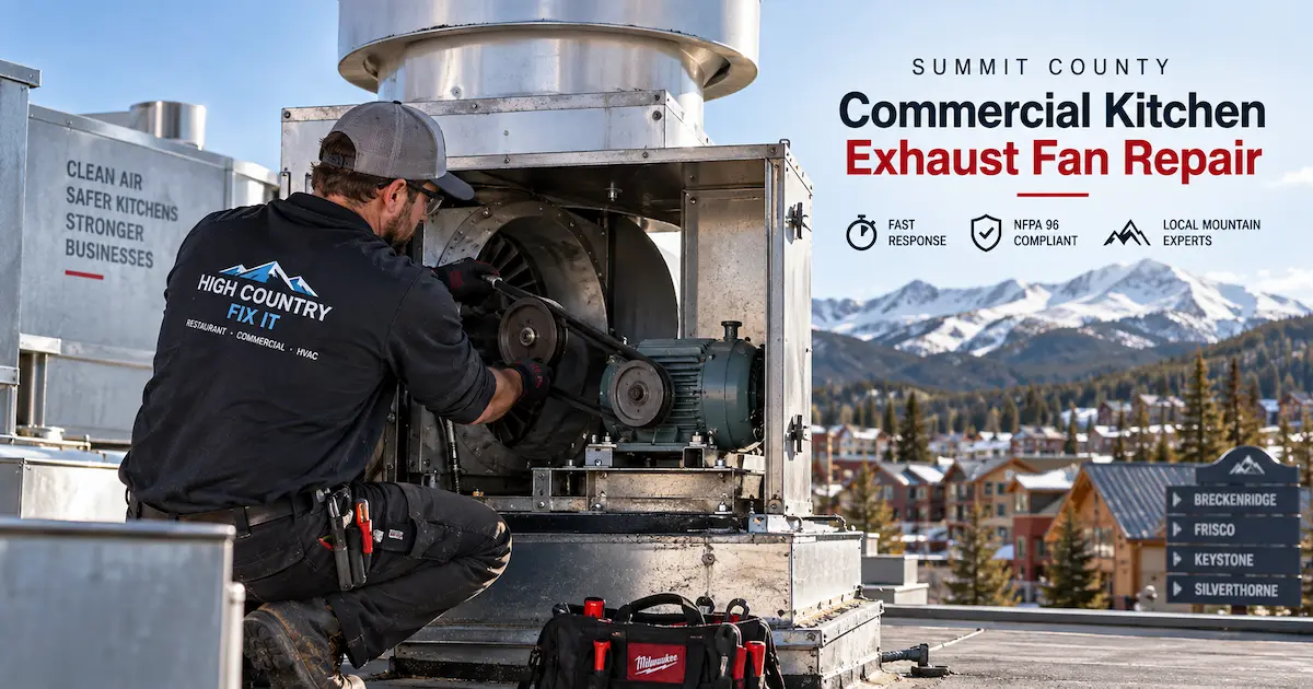 Commercial Kitchen Exhaust Fan Repair in Summit County